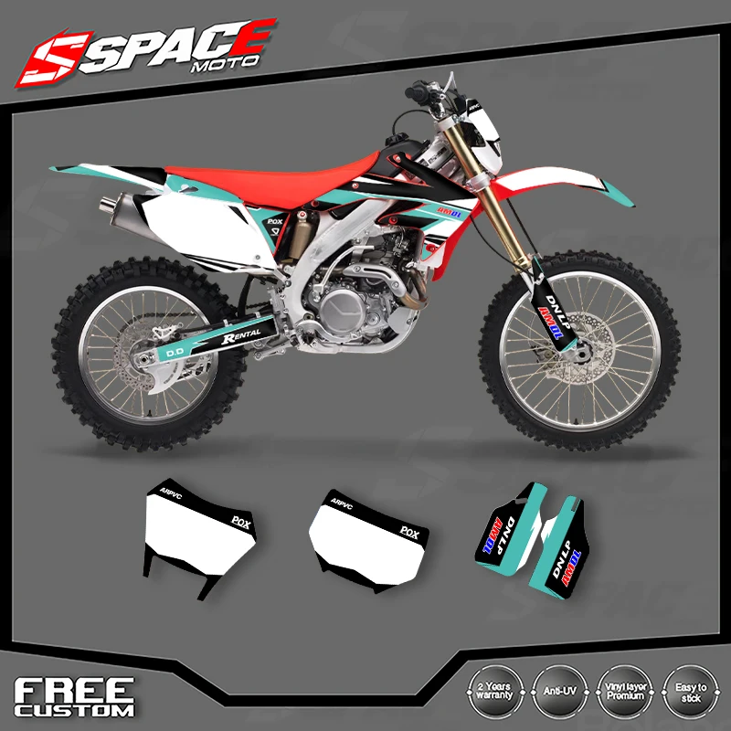 

Наклейки и графика SPACE для мотоциклов HONDA CRF450X 2005-2018, комплекты наклеек 016