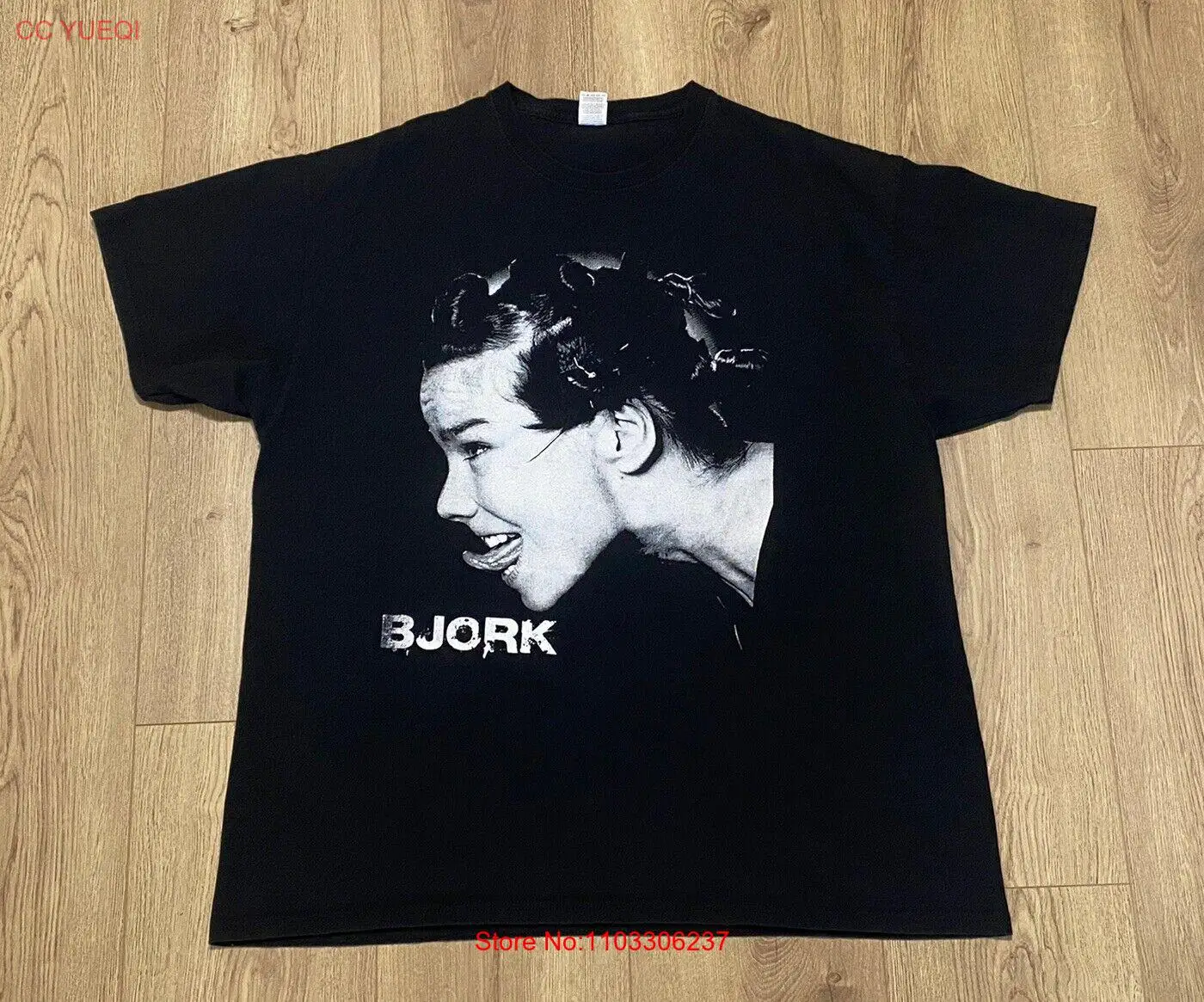 

2022 Bjork Tour Black T-Shirt Men's Size XL Double Sided Print Music Band Tee