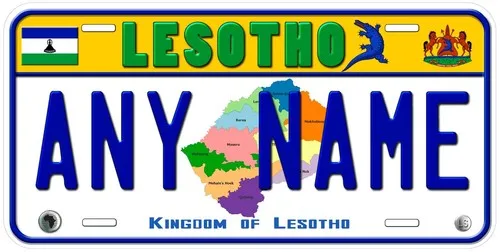 Lesotho Custom Personalized Novelty Car License Plate Aluminum