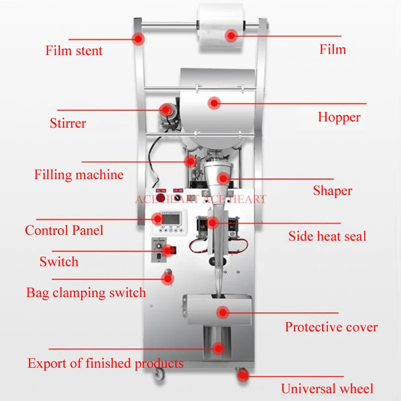 Packing Sealing Machine Peanut Butter Vinegar Tomato Soy Sauce Edible Oil  Liquid Filling Sealing Making Bag Machine