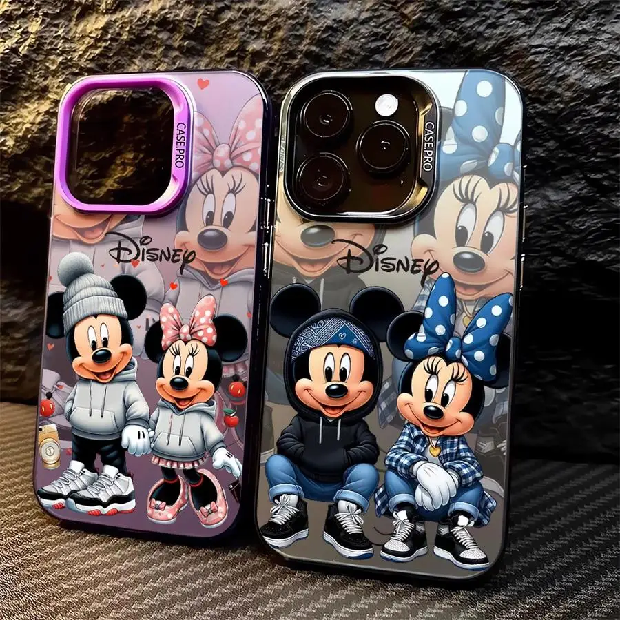 Disney Mickey Minnie Mouse Phone Case for Apple iPhone 15 16 Plus 14 Pro 13 X XS Max 12 Pro 11 Pro Max XR 13 Pro Max Cover