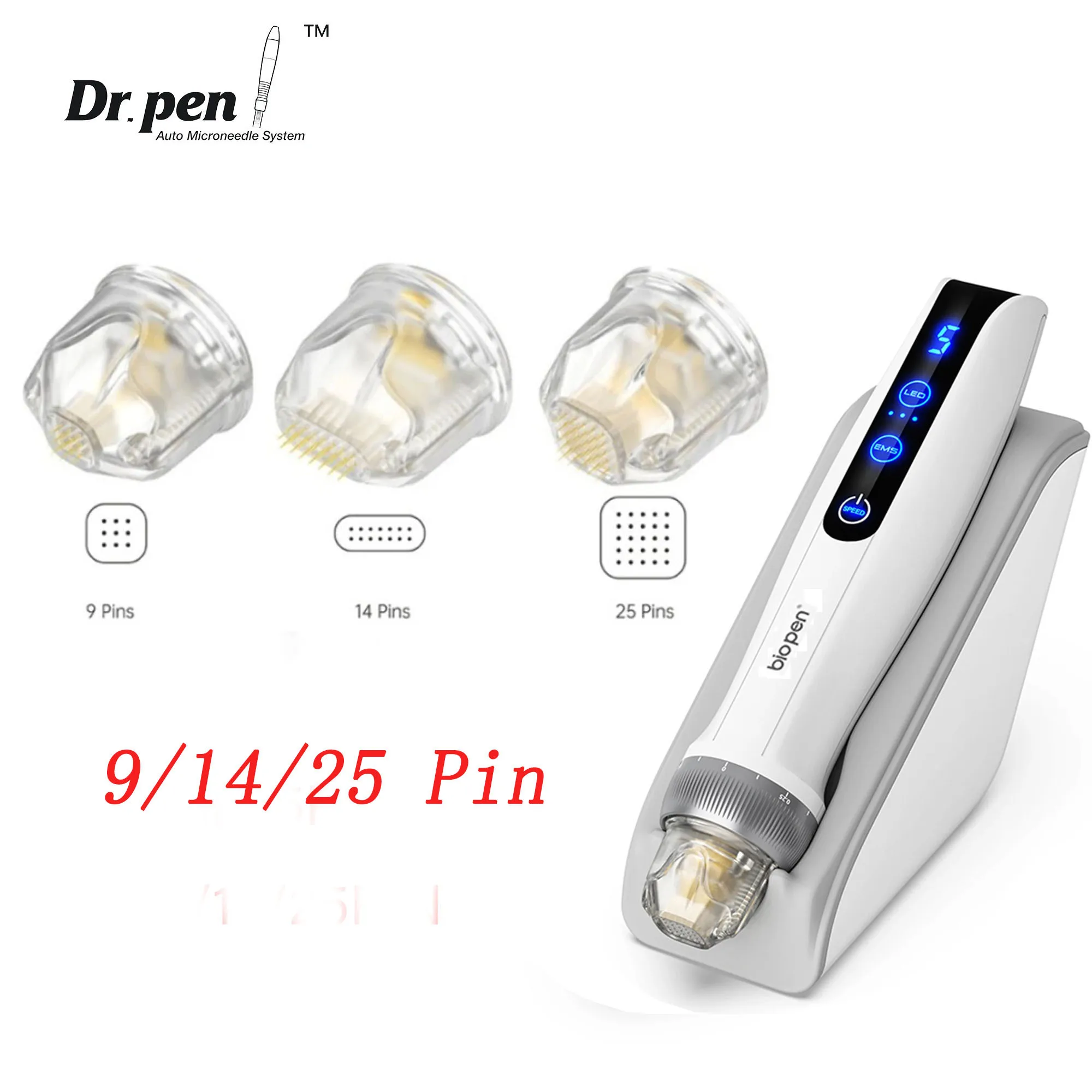 Dr. Pen Hello Face Q2 Golden Needle Head 10/5 pcs EMS Derma Stamp 9 pin 14 pin 25 pin Cartridges For Skin Care & Hair Growth