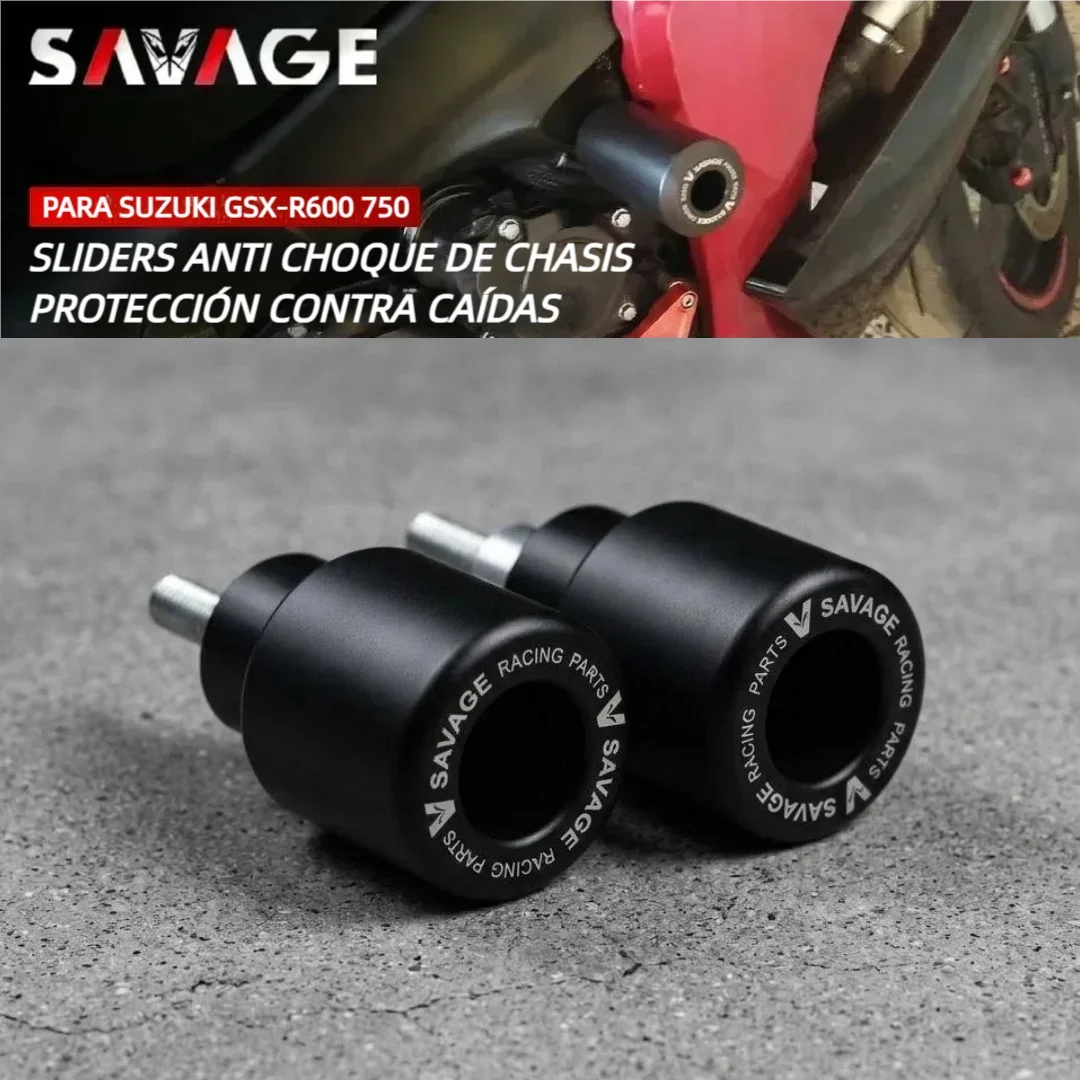 SAVAGE Slider de Chasis para SUZUKI GSXR600 GSXR750 K4/K5 2004-2005 - Protector Anti Choque Motor Guardia de Carenado Protección