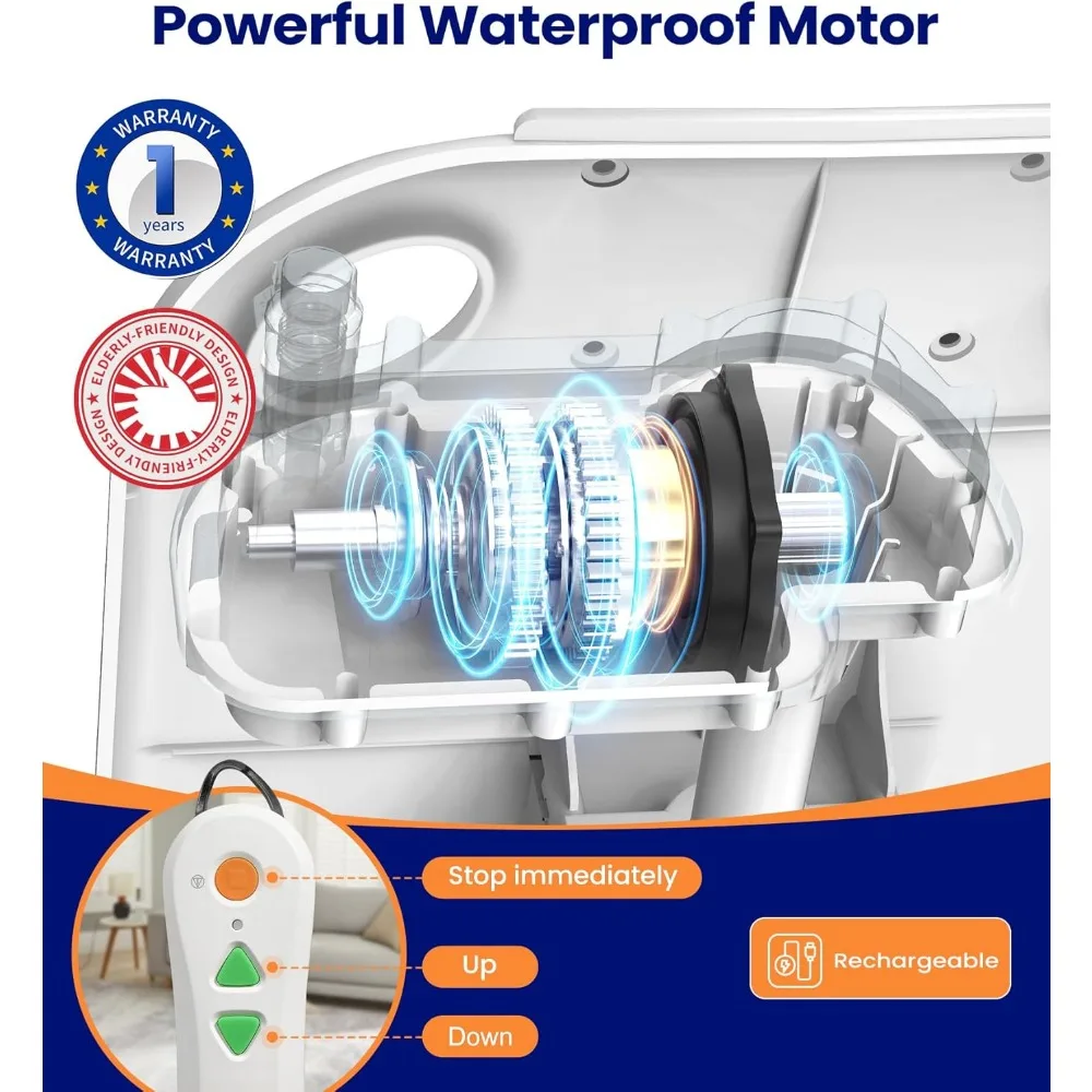 رفع الكرسي الكهربائي MAIDeSITe: تقف وحدها من الأرض، يدعم ما يصل إلى 300 رطل، رفع لكبار السن، موديل JC35M3