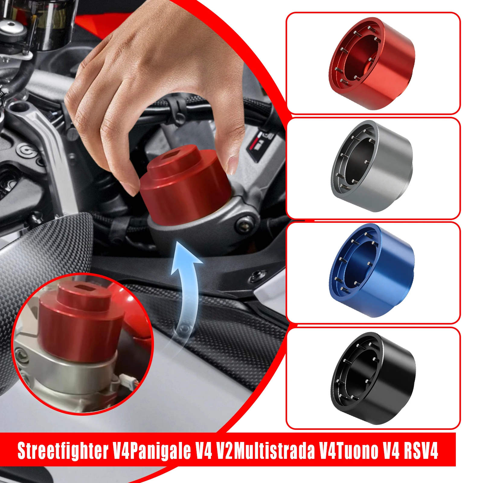 Ohlins 43mm Front Fork Shock Absorber Upper Cover Removal Tool For Yamaha R1M Ducati Tuono V4 RSV4 Triumph Street Triple 765
