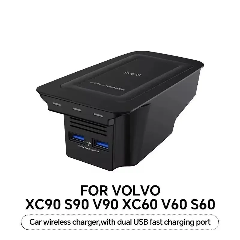 

For Volvo S90 S60/XC90/XC60/V60/V90 Car Wireless Charger Mobile Phone Holder Fast Charging Plate Pad Car Electronics Accessories