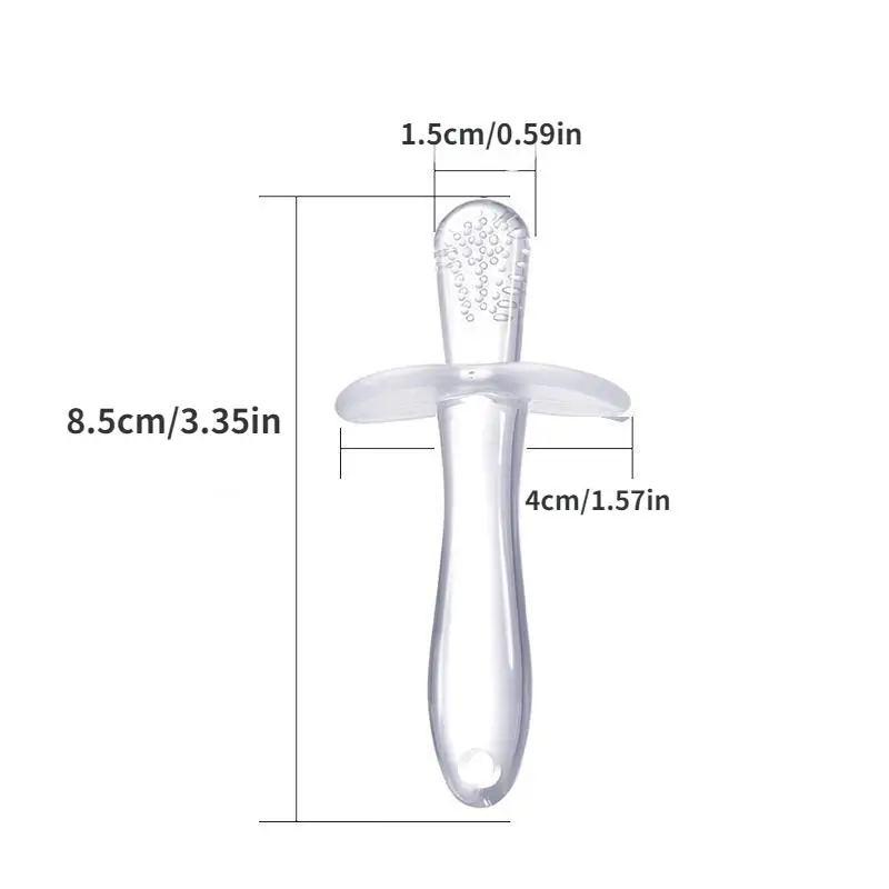 2pcs Baby Silicone Teether Stick Safe Eco Friendly Teething Chews for Infants Grinding Training Chew Tools