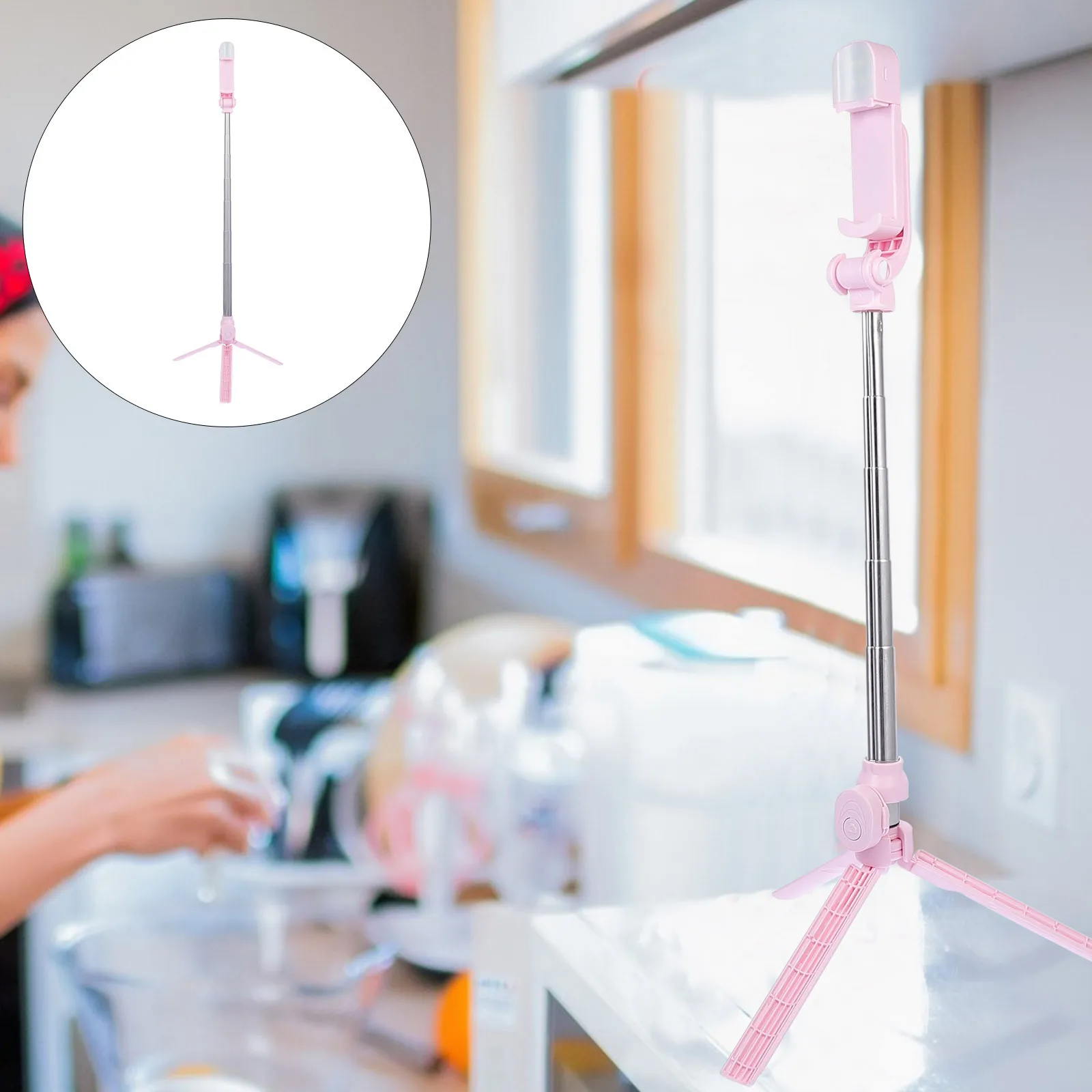 

1pc Selfie Stick Fill Light For Phone Live Broadcasting Telescopic Rod Tripod Bracket Mobile Selfie Stick Phone Accessories