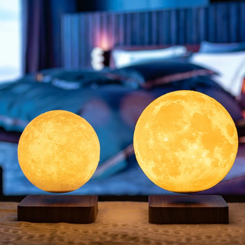 

Wholesale High Quality Luxury Home Decor Desk Night Light Magnetic Levitation Floating 18cm Moon