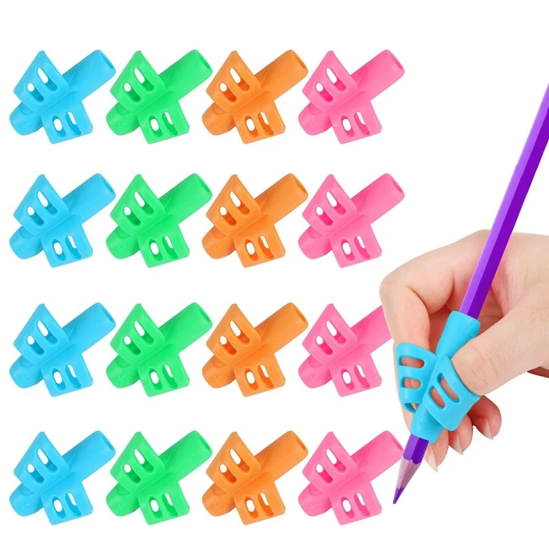 50Pcs Children Writing Pencil Pen Holder Kids Students Learning Practise Silicone Pen Aid Grip Posture Correction Device