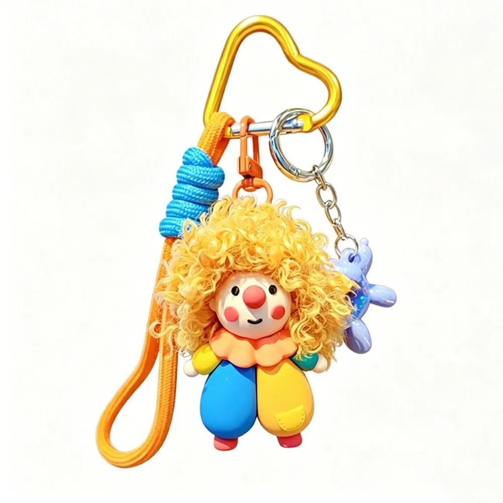 Fashion Curly Doll Keychain Shaggy Fluffy Figure Pendant Plush Small Key Ring Ornament Bag Decoration