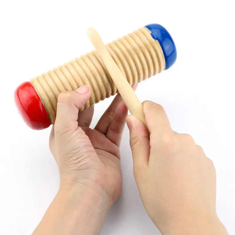 

Wooden Musical Toys Guiro and Scraper Percussion Instrument Party Favors Stocking Stuffers Gifts For Teens Kids Boys Girls