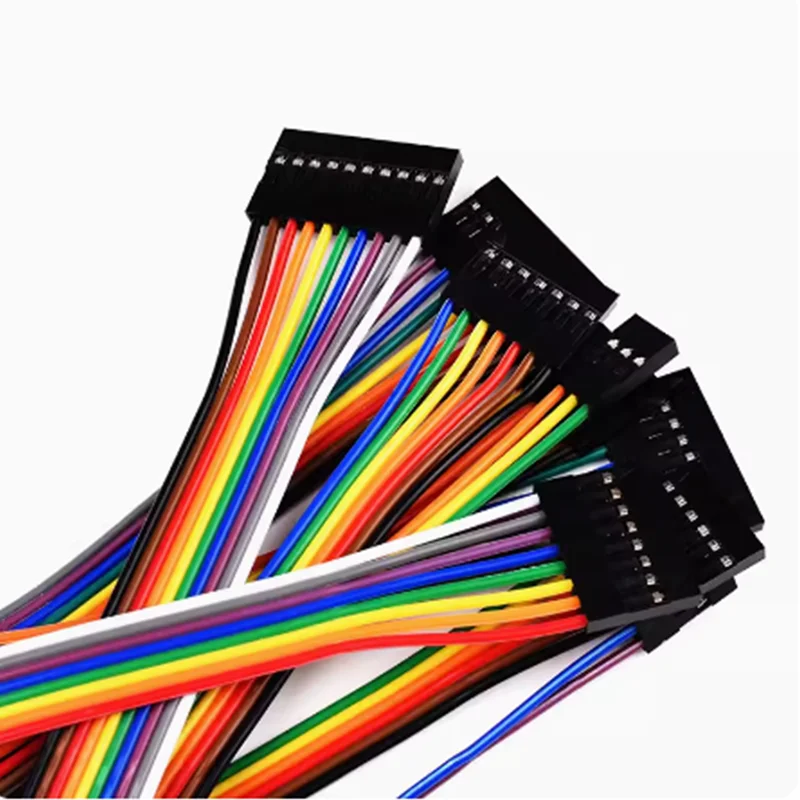 10PCS/LOT Double ended 2.54mm DuPont 1P2P3P4P5P6P7P8P9P10P ribbon cable 10/15/20/30/40/50cm