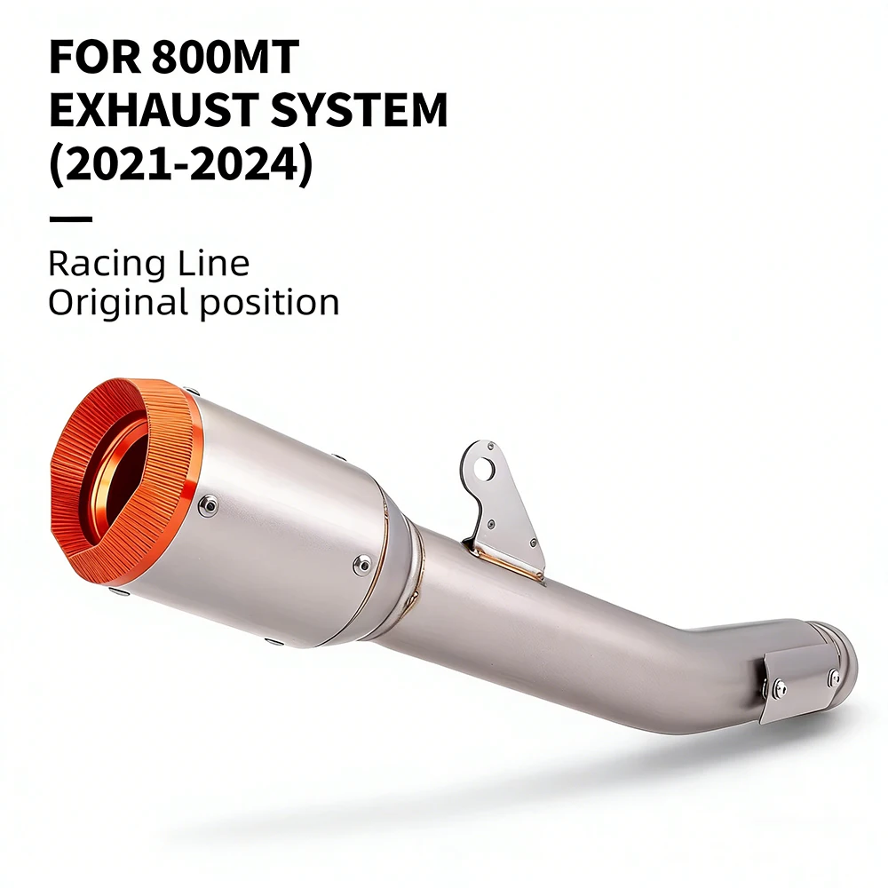 motorcycles exhaust muffler Tail Section Exhaust Pipe exosto para moto Integrated Orange Cap for CF 800MT 2021-2024