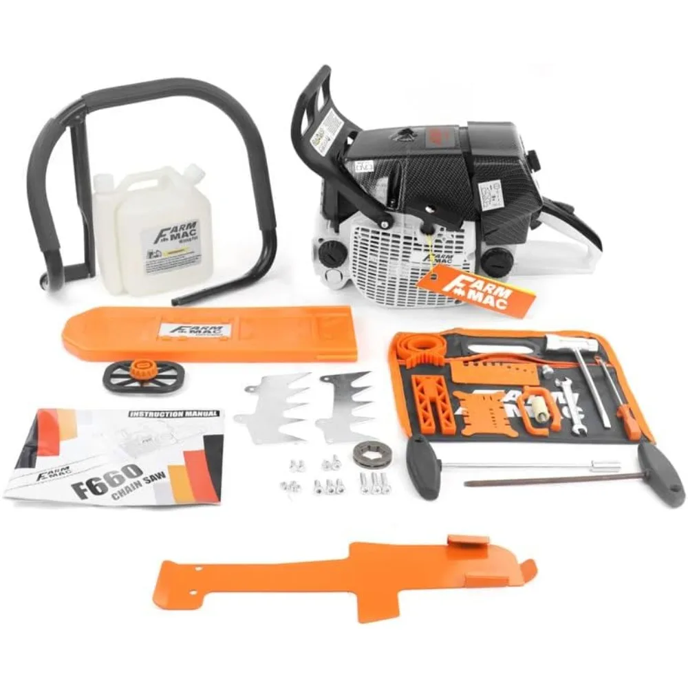 F660VW 6.4HP Chainsaw 92cc 2 Cycle 5.2KW 24