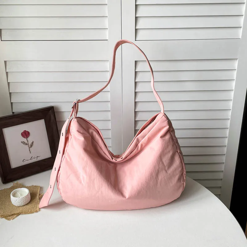 Korean Style Casual Shoulder Bag for Women New Solid Color Versatile Crossbody Dumpling Bag Large Capacity Tote Bag