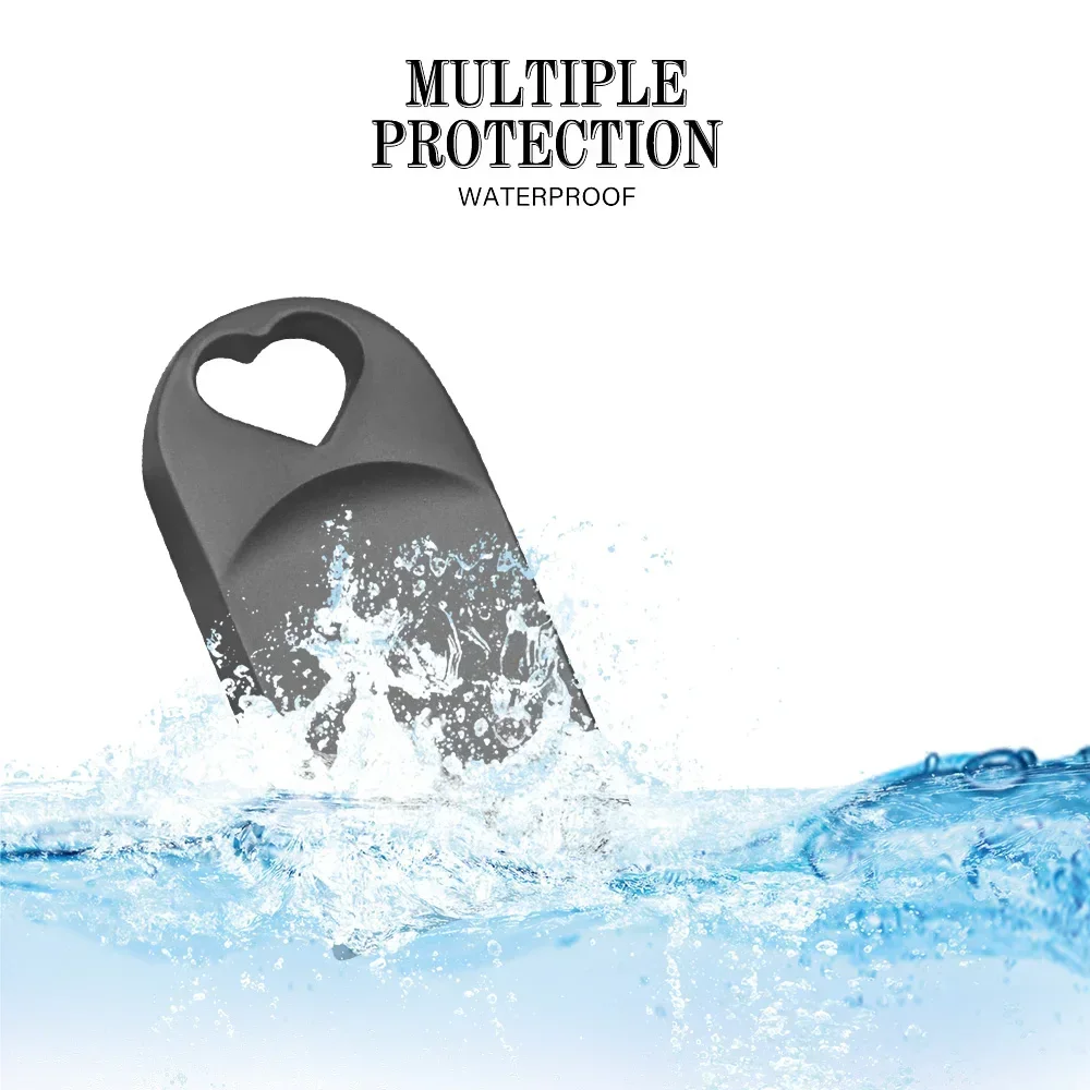 Mini heart-shaped metal USB 2.0 flash drive multiple colors to choose Usb flash drive creative gift memory stick 4/8/16/32/128GB