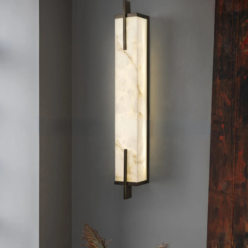 

Новый настенный медный Мраморный Светильник в китайском стиле, настенный светильник для гостиной, фона телевизора