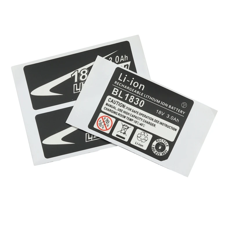 10 Sets Of BL1830 Label Lithium Ion Battery 18V Sticker Label Suitable For Makita 18V Battery Logo