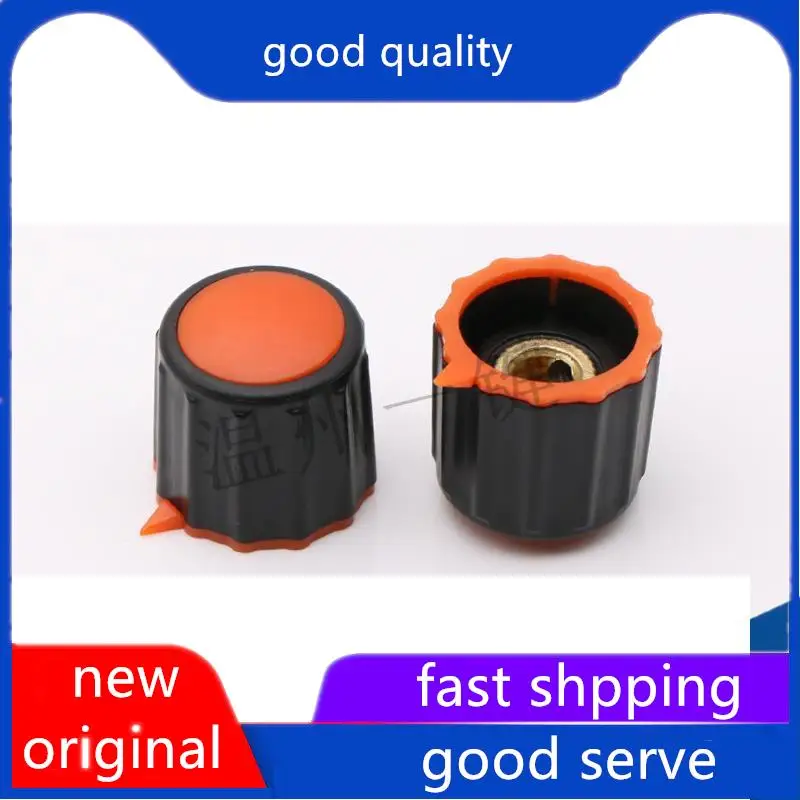 10pcs original new KNX-21-Y-6.0 Potentiometer rotary switch volume adjustment knob hat orange governor