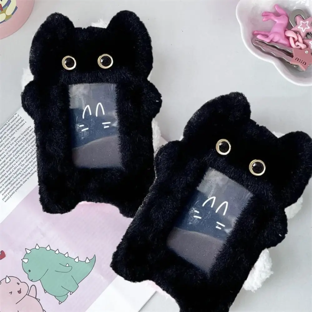 Ins نمط الكرتون أفخم حامل البطاقة القط الأسود Diy صور حامي حالة المنتج النهائي 3 بوصة ستار مطاردة قلادة المفاتيح #4