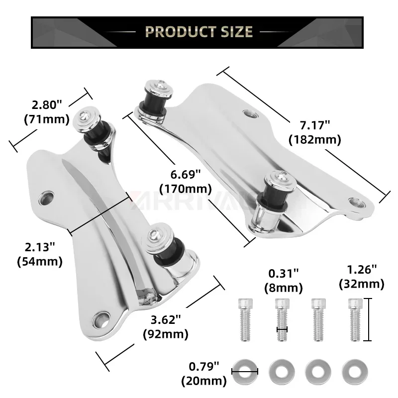 Motorcycle Chrome 4 Point Docking Hardware Kit For Harley Touring Road King Ultra Limited Road Glide Street Glide 2014-2022