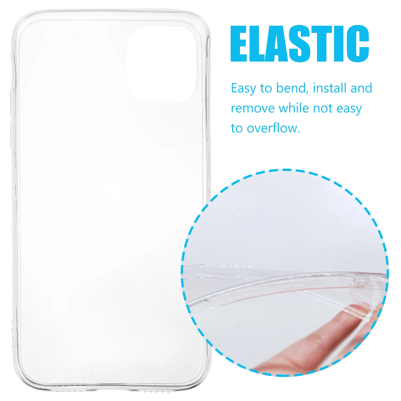 5 STKS Crystal Case DIY Epoxyhars Blank Cover voor Telefoon Cover 11 Hard Acryl TPU Beschermend Krasbestendig