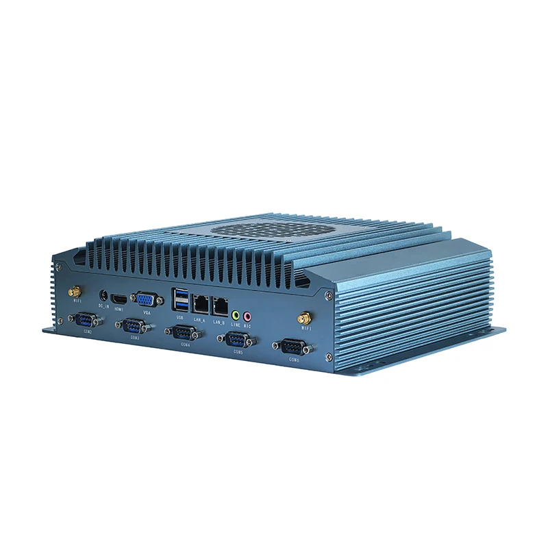 2026 ELSKY 14th Gen IPC6801 Industrial Computer Top with Cooling Fan Ultra 5/7/9 High-end Processor M.2 5G WIFI BT