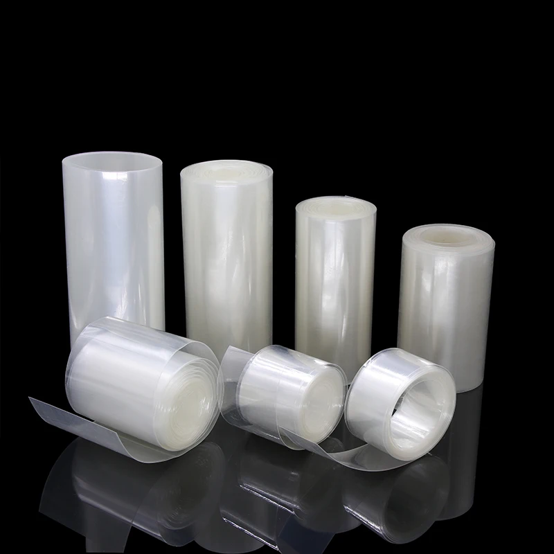 2/5/10M Clear PVC Heat Shrink Tubing Width 50~600mm Width Insulated Film Wrap lithium Case Cable Sleeve Shrinkable Heat Tube