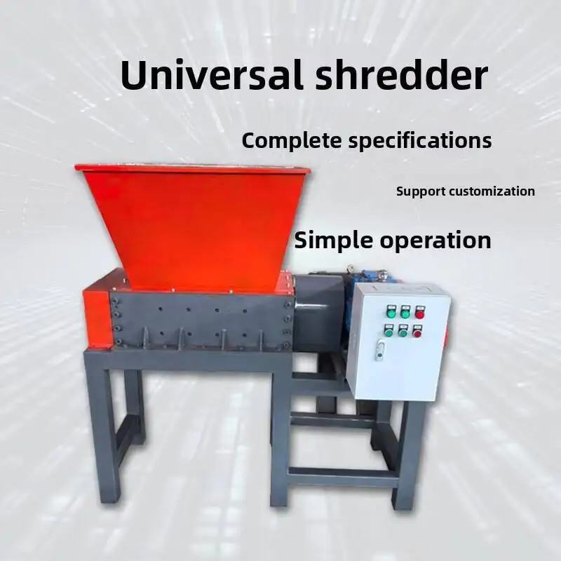 2025 كسارة تقطيع بلاستيكية كبيرة متعددة الوظائف بعمود مزدوج، إطار نفايات معدني واحد لبناء الطعام #3