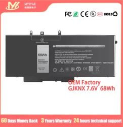 GJKNX Laptop Battery for D-ell Latitude 5490 5280 5480 5580 5590 E5480 E5580 E5490 E5590 For D-ell Precision 15 3520 3530