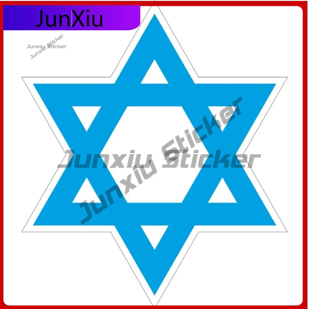 

David Star Trendy Boat Waterproof Sticker Decoration Cyan Truck Unique And Emblem Decal Bumper Accessory Proof White Waterproof