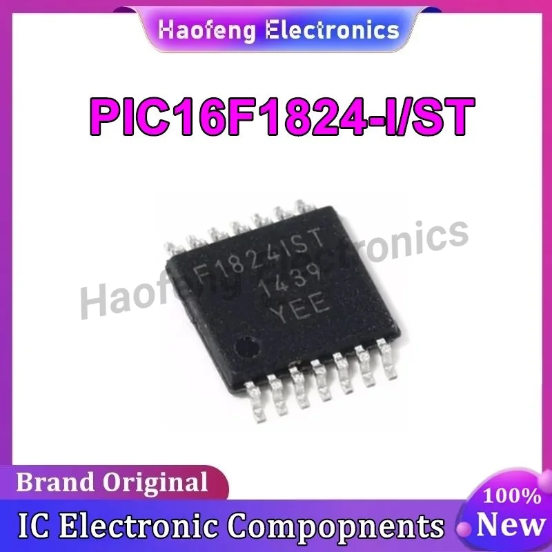 5PCS PIC16F1824-I/ST PIC16F1824-I PIC16F1824 PIC16F PIC16 P TSSOP-14 IC MCU Chip Electronic Components