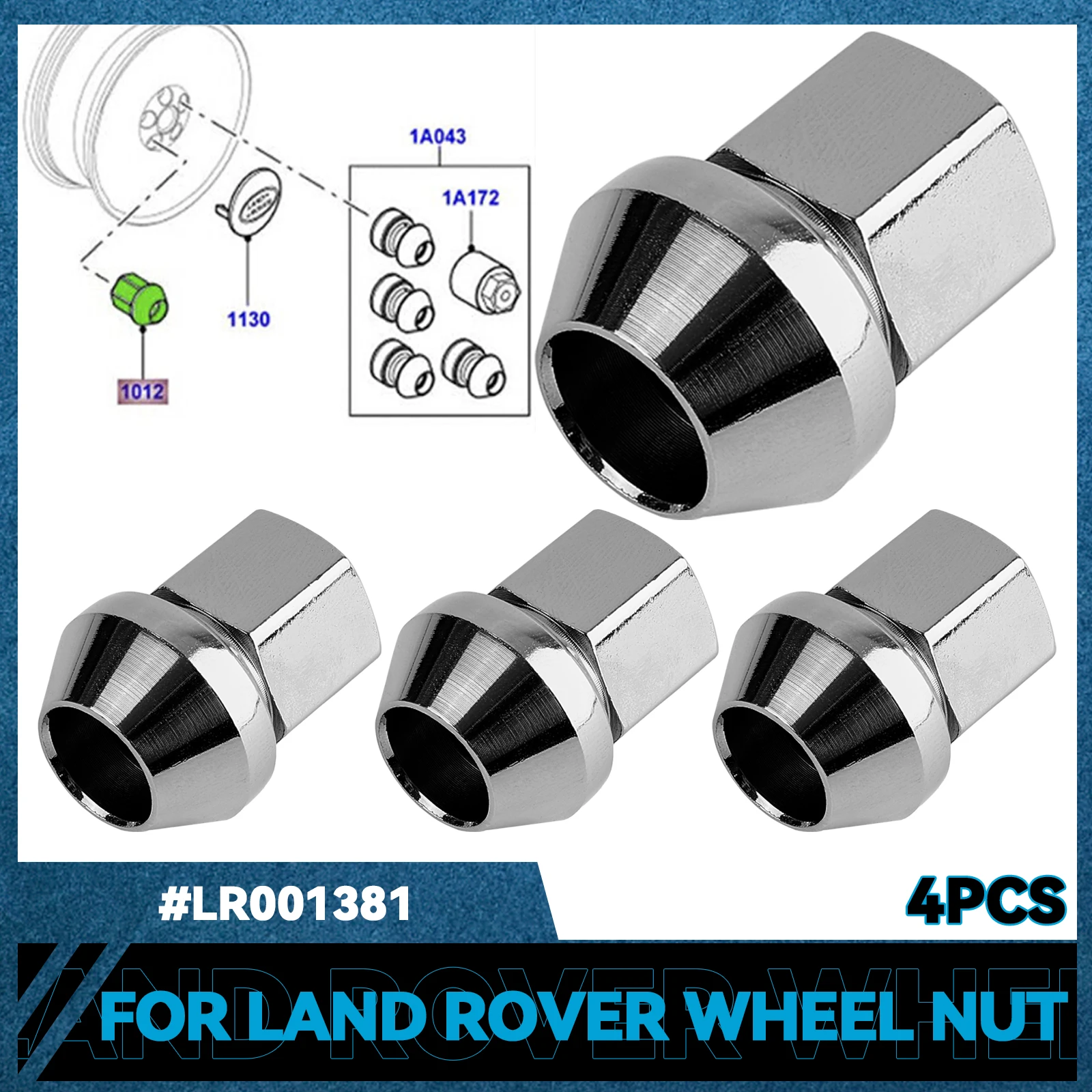 OE# LR001381 Car Land Rover Discovery Sport Freelander Range Rover Evoque Velar Car Wheel Nuts Alloy 4 PCS/SET Car Accessories