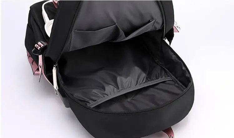 MINISO mochila Kuromi школьный ранец для учеников младших и старших классов, Женский вместительный повседневный рюкзак, рюкзак для начальной школы