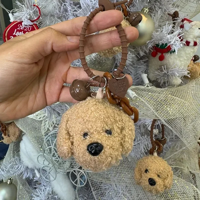 Kawaii Teddy Dog peluche Pet Lovers portachiavi fai da te ciondolo di alta qualità coppie abbinate portachiavi Charms portachiavi per auto