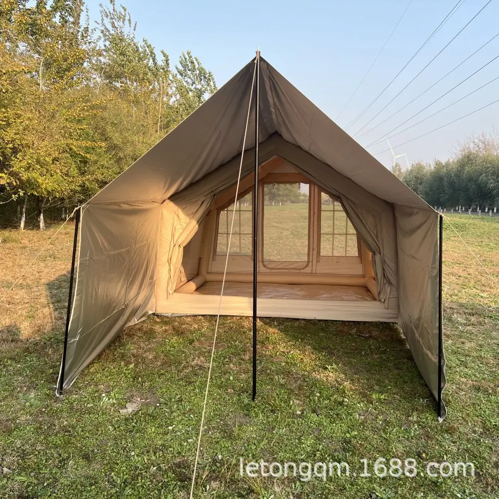 

7,7 плоская надувная палатка, уличная палатка для кемпинга, семейная палатка для кемпинга, ночь, портативная бесплатная установка