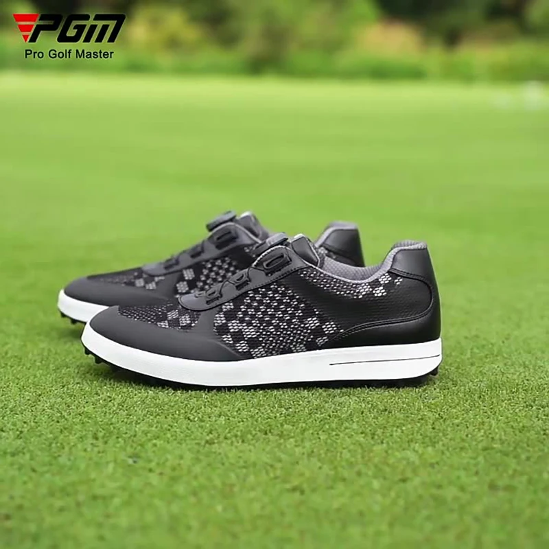 Black Mesh Durable Golf Shoes Men Golf Sneakers Men Outdoor Golfing Footwear Walking Sport Caddie Shoe Breathable Athletic 39-45