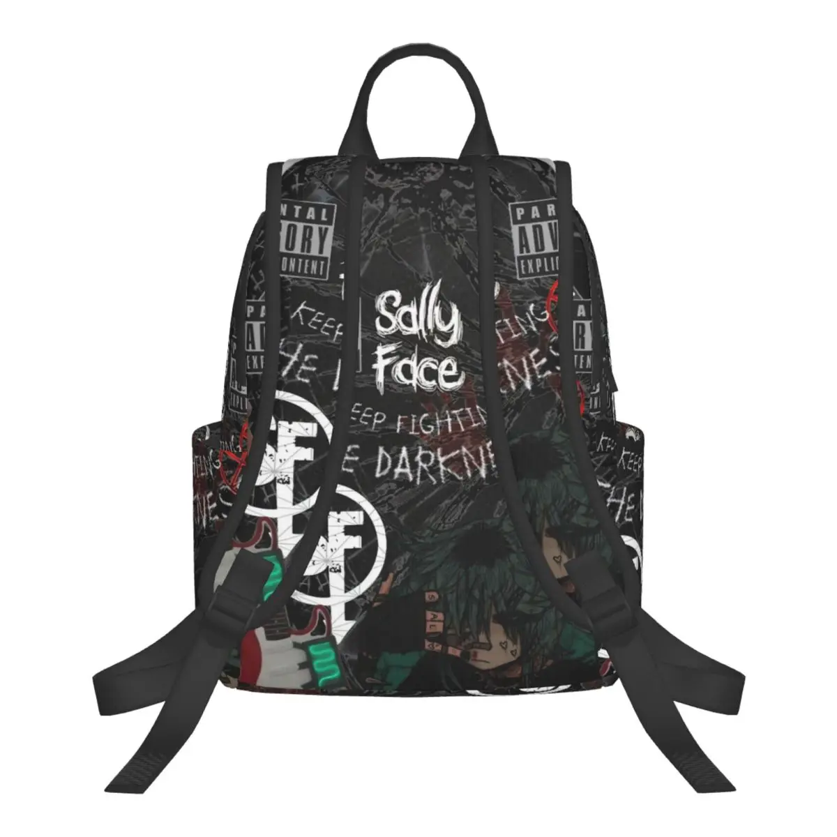 Sally Face Game Anime SF Horror Sal FisherStudent Backpack School Bag Hiking Travel Daypack for Boys Girls Bookbag Shoulder Bags