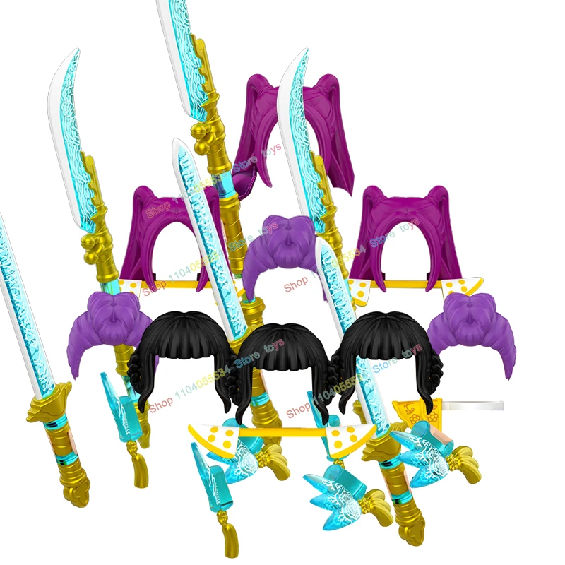 Cartoon Jungen Mädchen Sänger Modelle Zubehör Zusammenbau-Szene Bausteine Actionfigur Bausteine Sammlung Spielzeug Geschenk WM3091 TP396