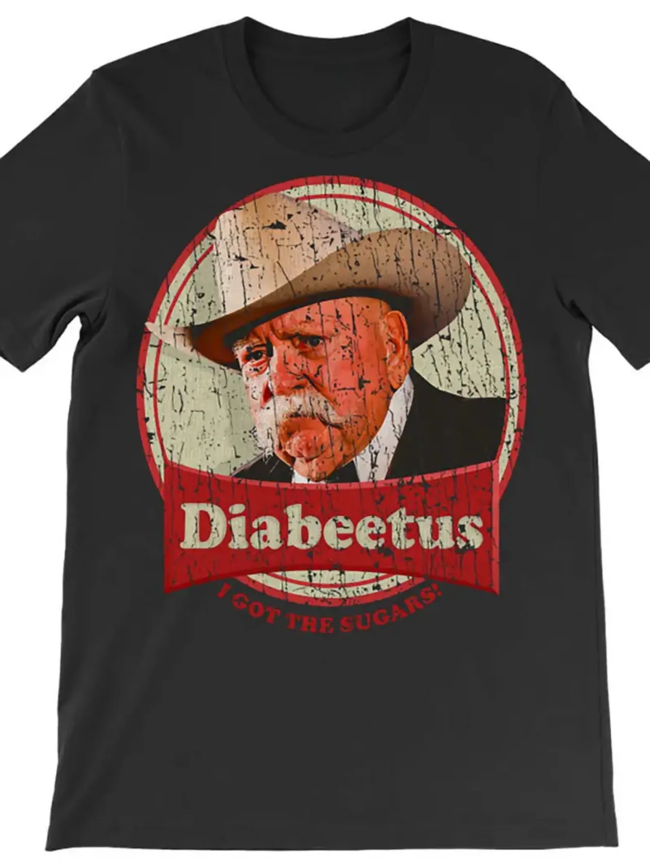 

[Soft Retro T-Shirt] Ultra-Soft, Breathable, Moisture-Wicking Retro Style Diabeetus Print T-Shirt - Comfort-Fit Crew Neck Cotton
