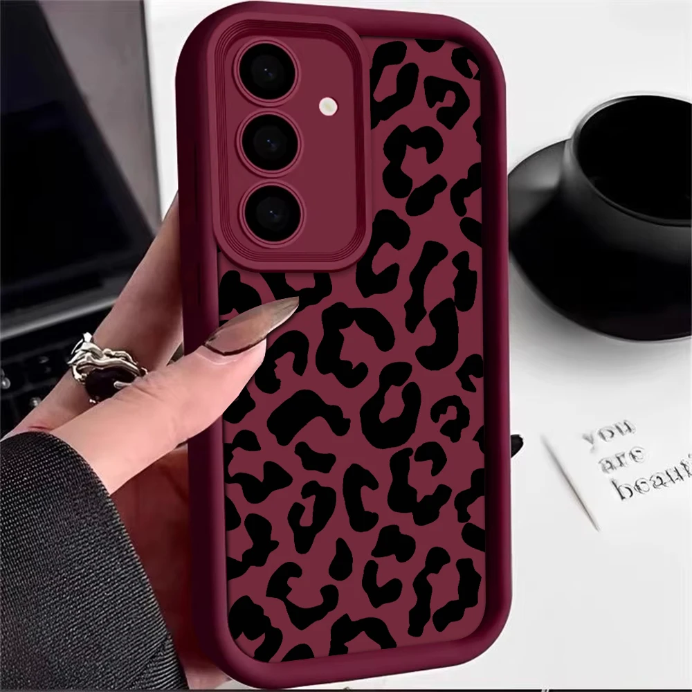 INS Leopardenmuster Handyhülle für Samsung Galaxy S25 S22 S21 S23 S20 S24 Ultra FE A35 A15 A25 A55 Note 20 Plus 5G Soft Cover – Detail 9