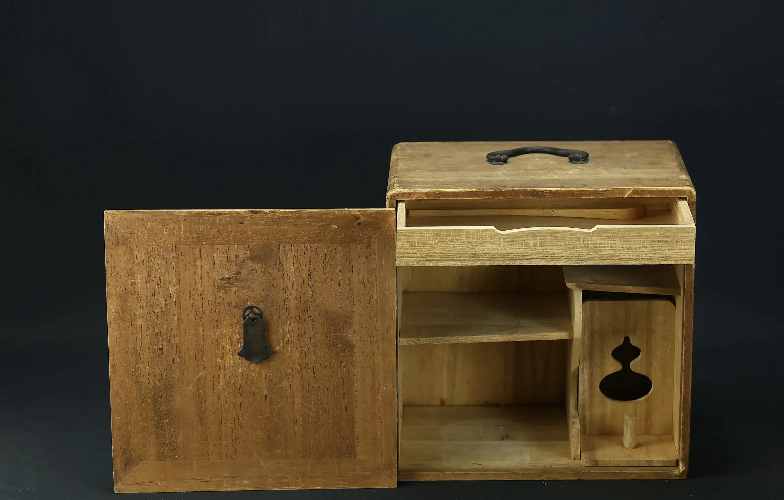 Japanese Lixiu Type Tea Table Decoration Tea Box Boutique Tea Tools Tea Ware Three-Piece Set Bamboo Tea Whisk Tea Ceremony