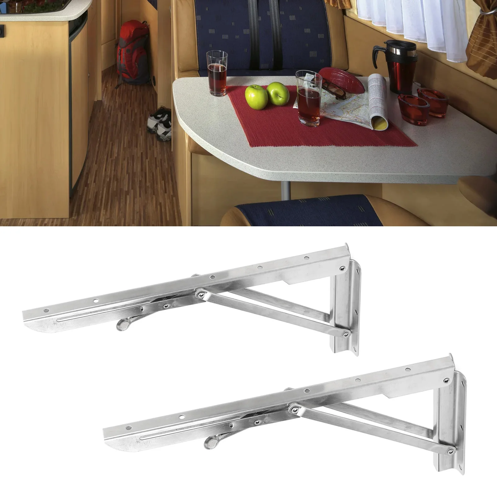 

Складная скамейка, настенная полка, сверхмощный настенный кронштейн для стола из нержавеющей стали для лодки, яхты, автофургона