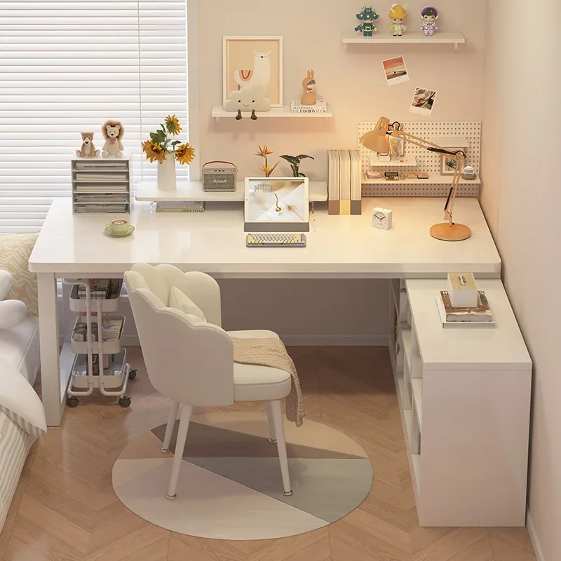 Corner  Student home writing  bookshelf integrated table Bedroom computer  Corner Practical