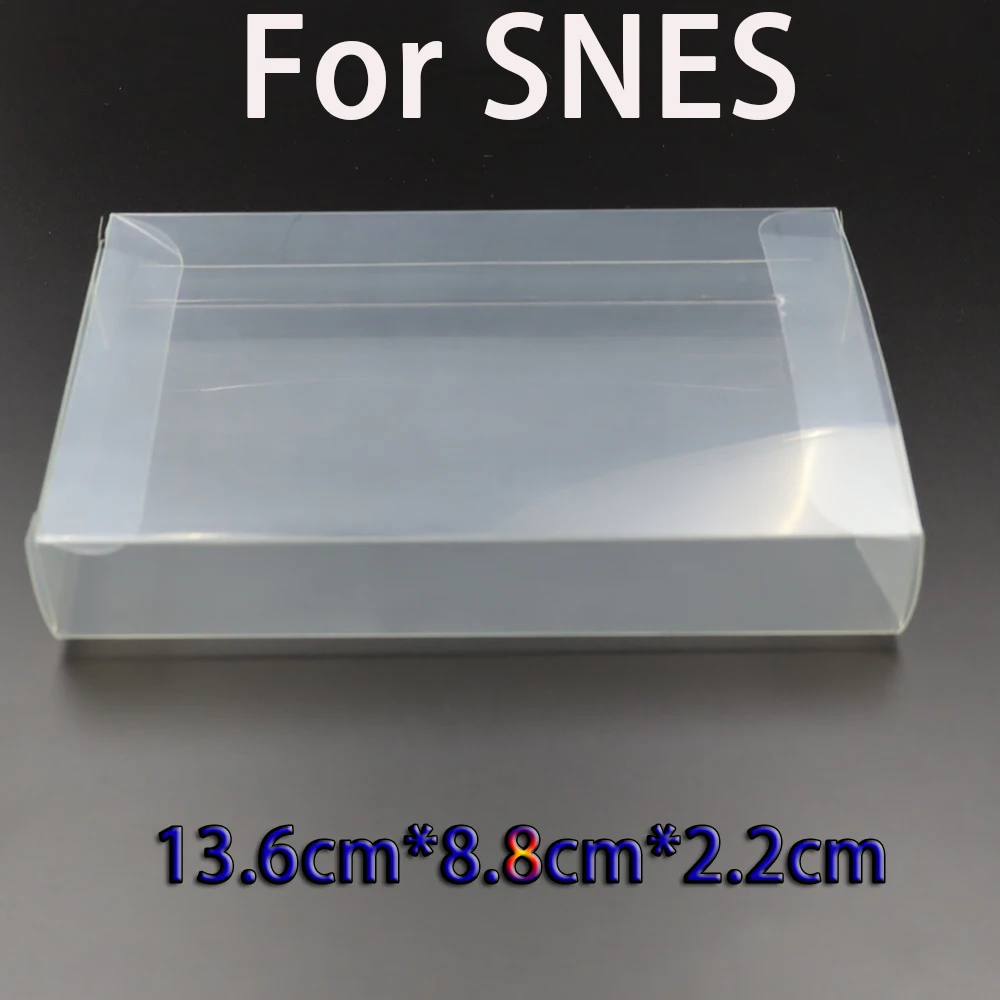 Caixa de cartucho de jogo transparente, capa de plástico para jogos cib, protetor pet para n64 nes snes para gb gba gbc ngpc switch para ps5