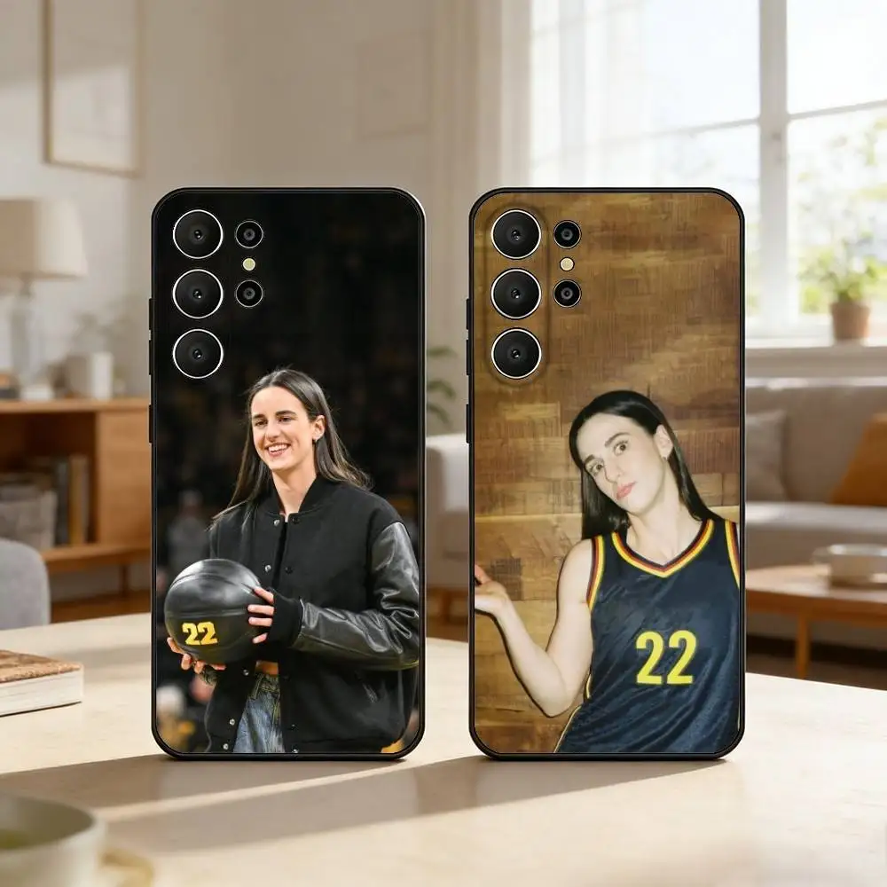 

Caitlin C-Clark Phone Case For Samsung S26,S25,S24,S21,S22,S23,S30,Ultra,S20,FE,Lite,10,9,Black Cover