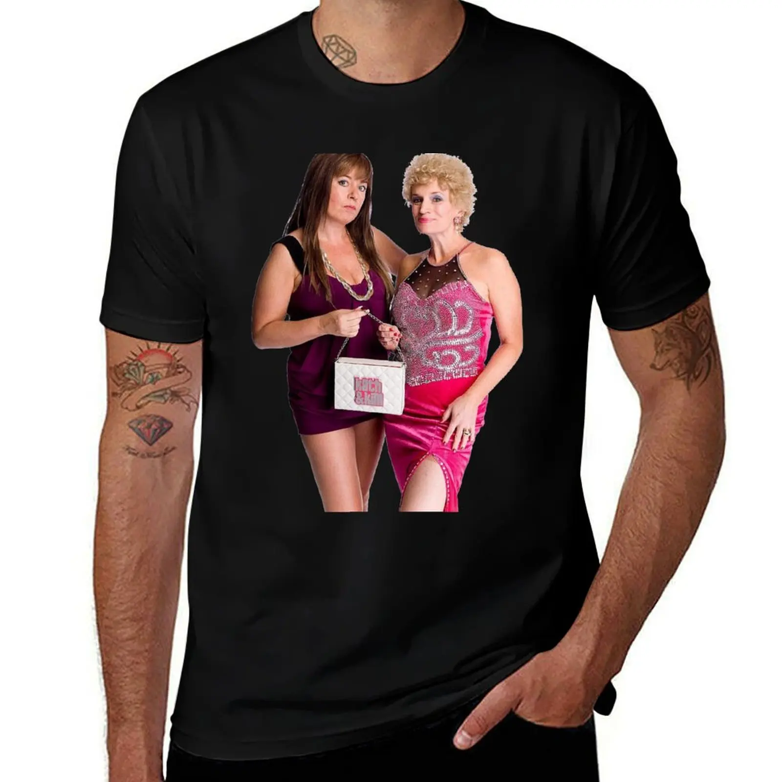 

Kath and Kim: With Handbag T-Shirt man t shirt cotton high quality man graphic t shirt T-Shirt
