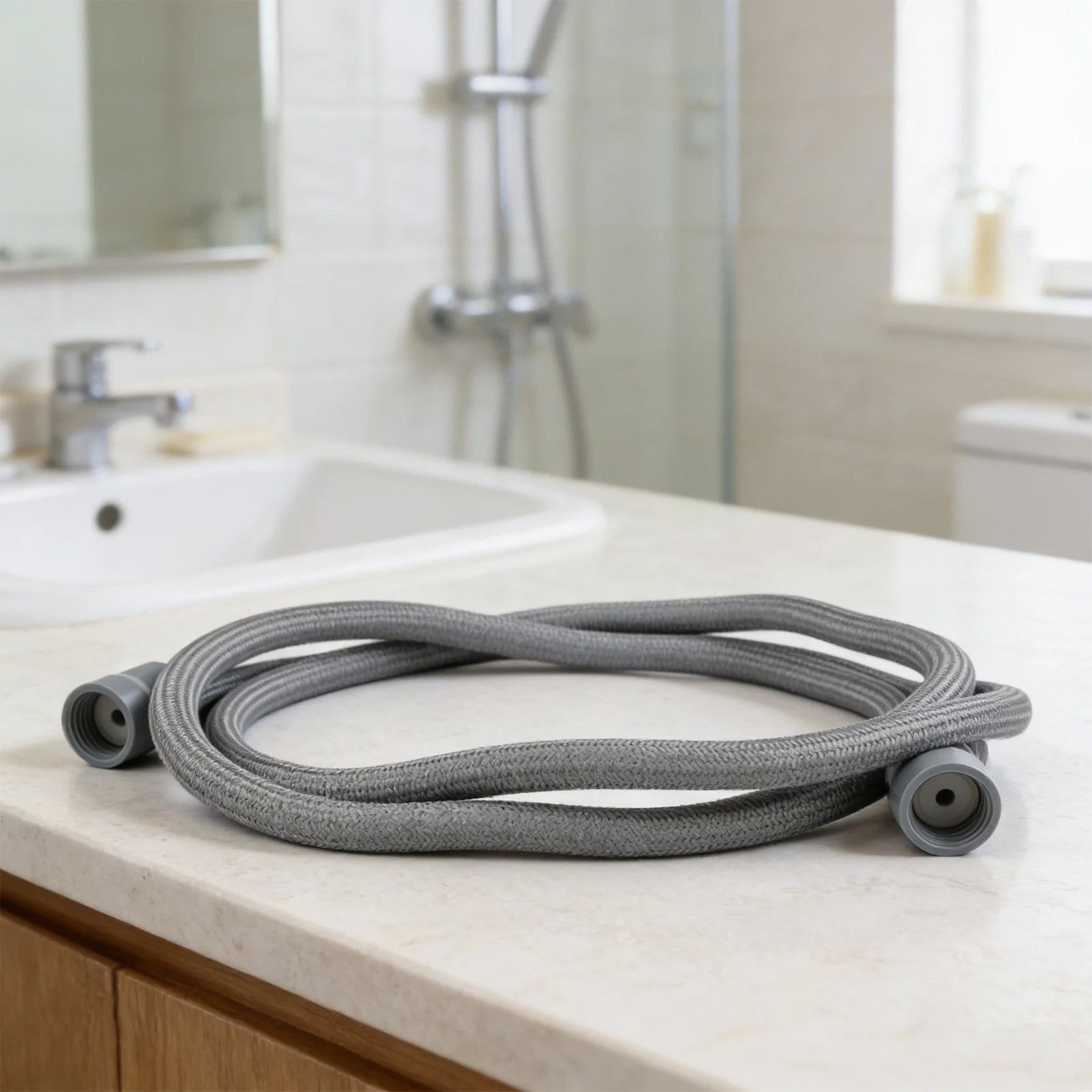 

High Water Flow Nylon Shower Hose Comfort Enhancing Explosion-Proof Design Explosion Proof Shower Pipe Shower Black