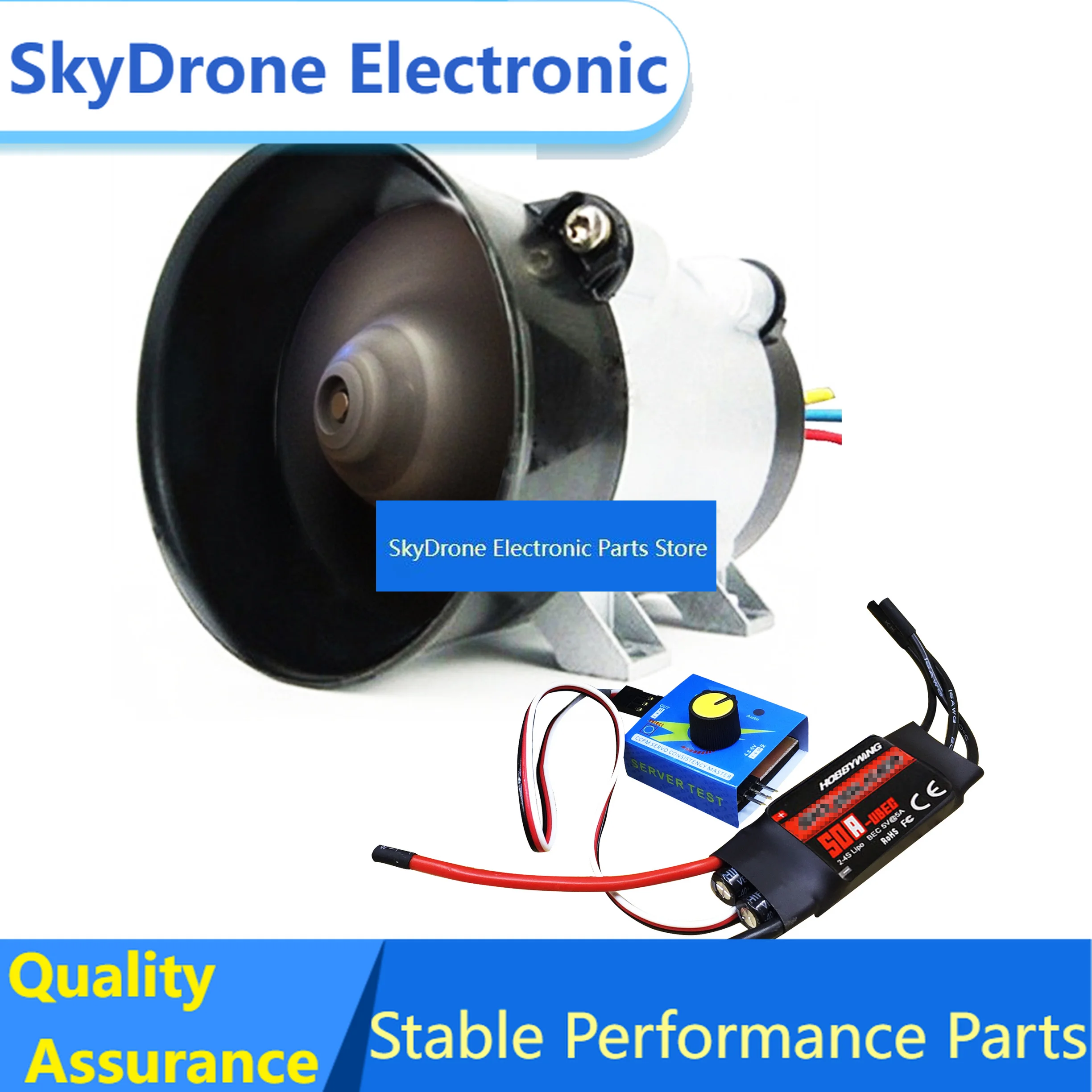 SkyDElCar Electric Turbine Power Turbo Charger Brushless Hall-free Three-Phase Motor With DC12V 40A Supercharger Driver Controll